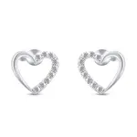 Brilio Silver Romantické stříbrné náušnice třpytivá srdíčka EA356W