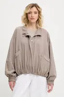 Bunda Answear.LAB hnědá barva, přechodná, oversize