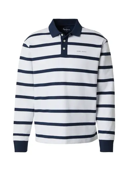 Pepe Jeans Mikina  námornícka modrá / biela