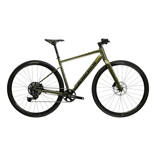 Gravel kolo Kross Esker 1.0 FL 28" - model 2026 XL (21", 183-189 cm) zelená/grafitová/lesk
