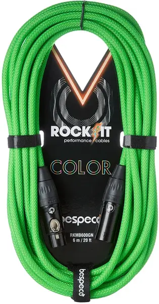 Bespeco Rockit Color Green 3m XLR