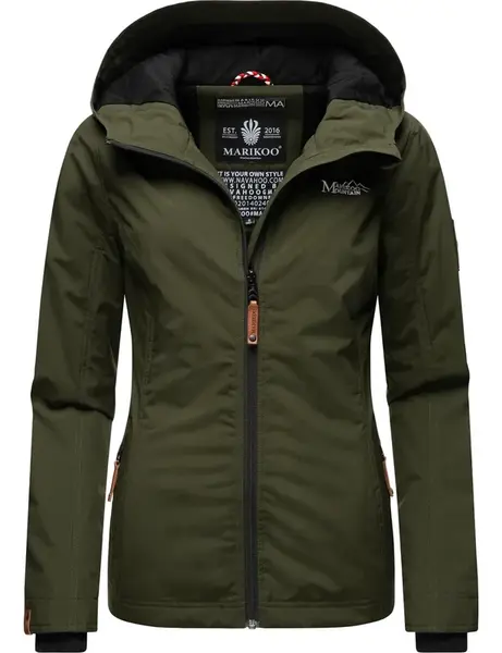 MARIKOO Prechodná bunda 'Brombeere'  olivová