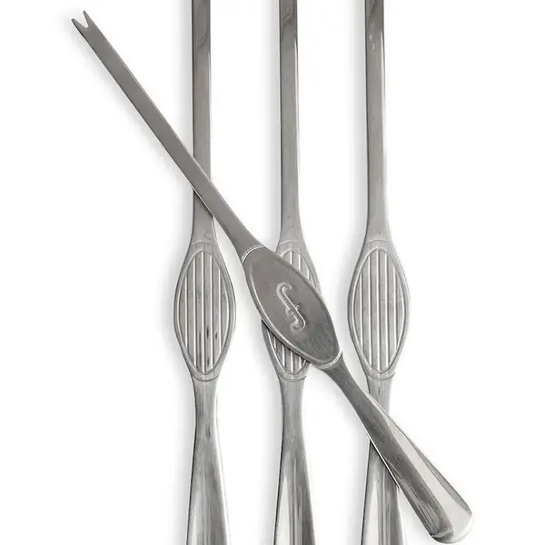 Sada nožů na korýše Sagaform Sivan 4-pack šedá barva