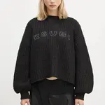 Vlněný svetr KSUBI Bookie Knit dámský, černá barva, hřejivý, WFA24KW003