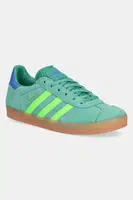 Semišové sneakers boty adidas Originals GAZELLE zelená barva, JP7127