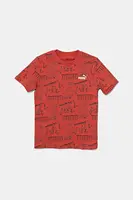 Dětské bavlněné tričko Puma MID90S AOP Tee červená barva, 685146