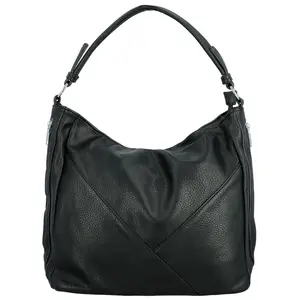 Trendy dámská koženková kabelka na rameno Enwy, černá