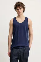 Bavlněné tričko Levi's HOUSEMARK TANK tmavomodrá barva, A7256