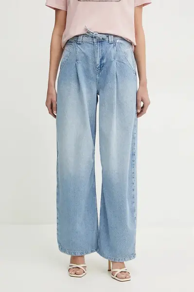 Džíny BOSS Orange dámské, high waist, 50529994