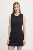 Šaty Abercrombie & Fitch černá barva, mini, KI159-5575