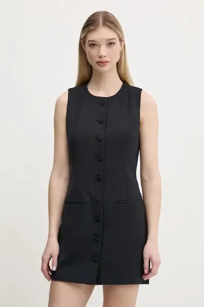 Šaty Abercrombie & Fitch černá barva, mini, KI159-5575