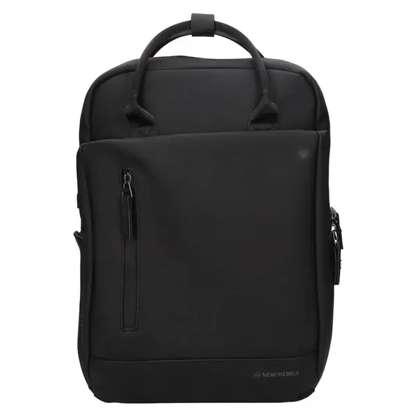 Trendy batoh New Rebels Harper, polyuretan, na notebook 13" − černá 10l