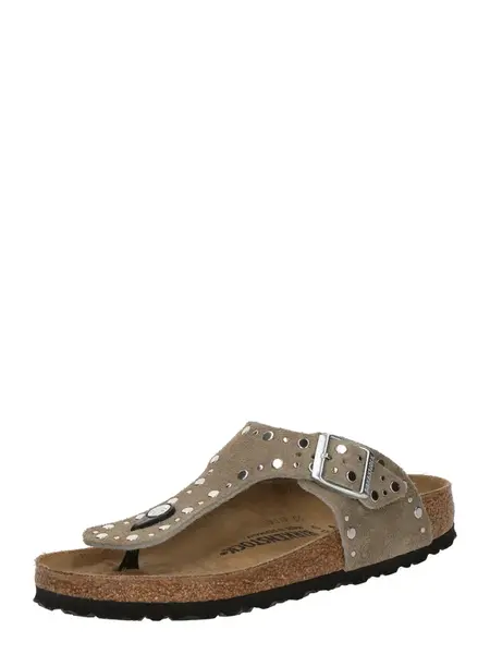 BIRKENSTOCK Žabky 'Gizeh Rivet'  tmavošedá