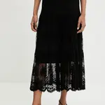 Sukně Answear.LAB černá barva, midi, áčková