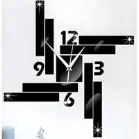 Nástenné nalepovacie hodiny EX-23944, čierna