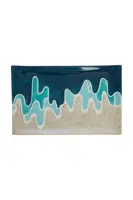 Servírovací talíř home & lifestyle 3 x 32 x 20 cm modrá barva