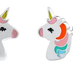 Silvego Stříbrné náušnice pecky Jednorožec Eiva JJJ1659E