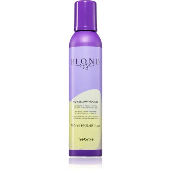 Inebrya BLONDesse No-Yellow Mask pěnový kondicionér neutralizující žluté tóny 250 ml