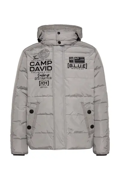 CAMP DAVID Zimná bunda  sivá / čierna