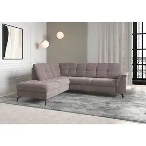 Sit & More ROHOVÁ SEDAČKA, textil, šedohnědá