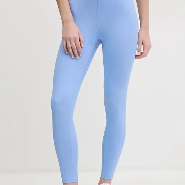Tréninkové legíny Calvin Klein Performance modrá barva, s potiskem, LVGWS5L609
