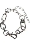Bracelet with different clasps - silver color
