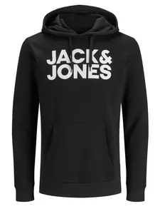 JACK & JONES Mikina  antracitová / biela