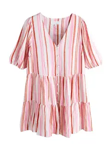 Next Šaty  gaštanová / ružová / biela