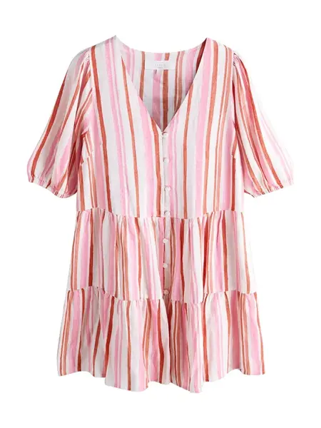 Next Šaty  gaštanová / ružová / biela