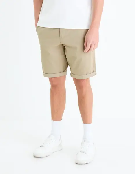 Béžové pánske chino kraťasy Celio Bochinobm