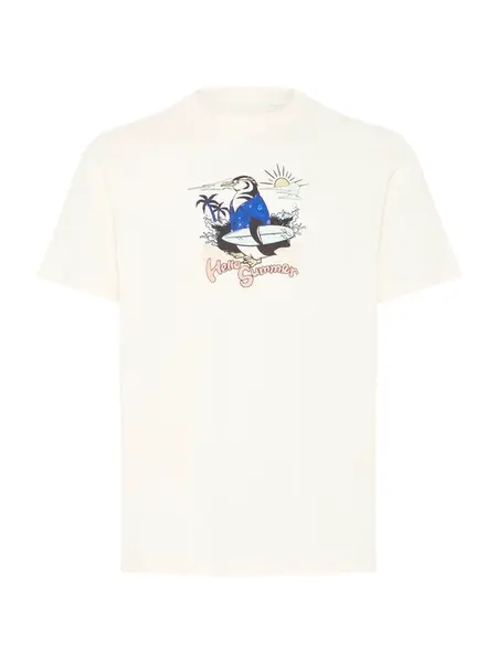 BLEND Tričko 'BHKarsten'  krémová / modrá / biela