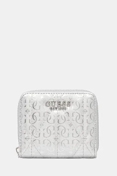 Peněženka Guess ALDINA dámská, stříbrná barva, SWGY96 63137