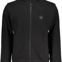 HUGO BOSS MEN'S BLACK ZIPPED SWEATSHIRT