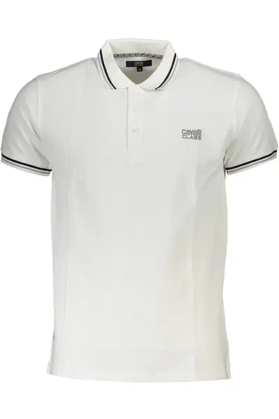 Bílé pánské polo triko Cavalli Class