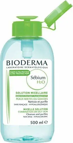 Bioderma Čisticí pleťová voda pro mastnou pleť Sébium H2O (Solution Micellaire) 500 ml s pumpičkou