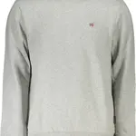 NAPAPIJRI MEN'S GRAY ZIPLESS SWEATSHIRT