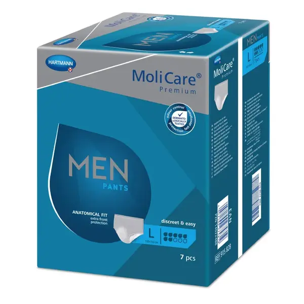 Molicare Men Pants navlékací kalhotky 7 kapek L boky 100-150cm 1412ml 7ks