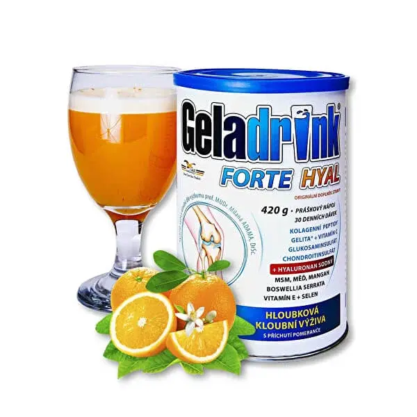 Geladrink Forte Hyal Práškový Nápoj Pomeranč 420g