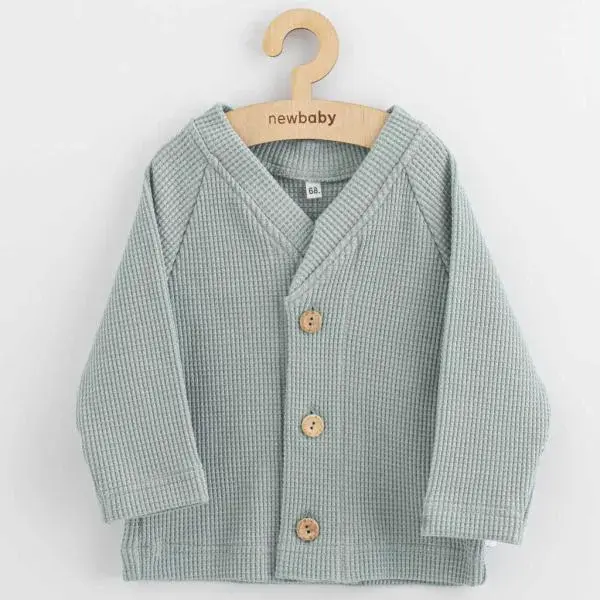 Dojčenský kabátik na gombíky New Baby Luxury clothing Oliver sivý 80 (9-12m)