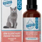 Ušní kapky prevent pro kočky Topvet 50ml