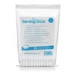 BAMBOOSTICK Vatové tyčinky pro čištění uší psů L/XL 50 ks
