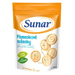 SUNAR Dětské sušenky písmenkové 12m+ 150 g