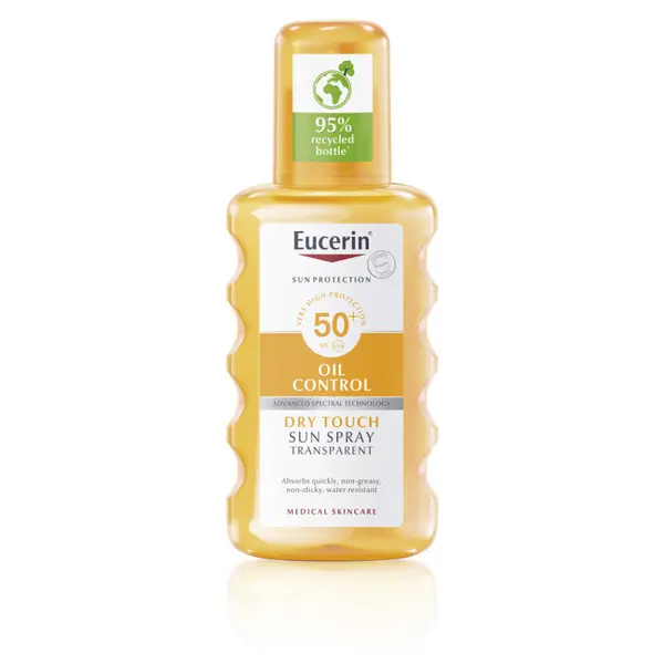 EUCERIN Sun Dry Touch Oil Control Transparentní sprej na opalování SPF 50 200 ml