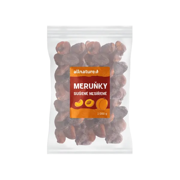 ALLNATURE Meruňky sušené nesířené 1000 g