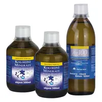 PHARMA ACTIV Koloidní minerály 2x 300 ml + Koloidní stříbro 10 ppm 500 ml