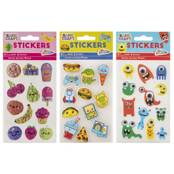 Samolepky 12 ks holografické/ 3D/ s pohyblivými očíčky