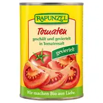 RAPUNZEL Rajčata loupaná čtvrcená BIO 400 g