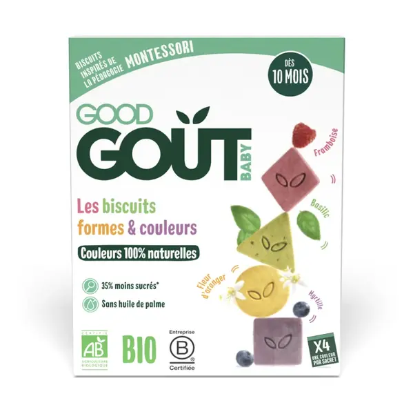 GOOD GOUT BIO Sušenky barvy & tvary 80 g