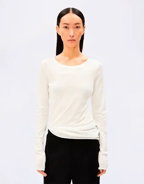 Tričko Armedangels Einiaara Soft Longsleeve 157 off white