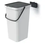 Koš odpadkový SYSTEMA Q COLLECT popelavý s černým víkem 25l